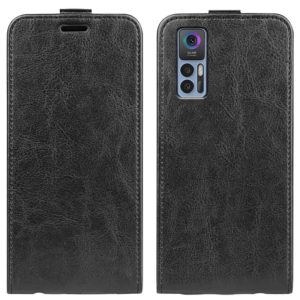 For TCL 30 5G / 30+ R64 Texture Single Vertical Flip Leather Phone Case(Black) (OEM)