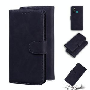 For Tecno Camon 15 Skin Feel Pure Color Flip Leather Phone Case(Black) (OEM)