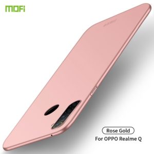 For OPPO Realme Q MOFI Frosted PC Ultra-thin Hard Case(Rose gold) (MOFI) (OEM)