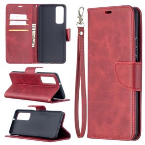 For Huawei P smart 2021 / Y7a Retro Lambskin Texture Pure Color Horizontal Flip PU Leather Case with Holder & Card Slots & Wallet & Lanyard(Red) (OEM)