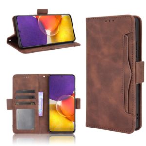 For Samsung Galaxy A82 5G / Quantum 2 5G Skin Feel Calf Pattern Horizontal Flip Leather Case with Holder & Card Slots & Photo Frame(Brown) (OEM)