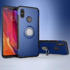 Magnetic 360 Degree Rotation Ring Armor Protective Case for Xiaomi Mi 8(Blue) (OEM)