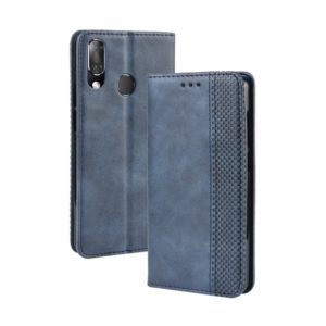 Magnetic Buckle Retro Crazy Horse Texture Horizontal Flip Leather Case for Vodafone Smart X9 , with Holder & Card Slots & Photo Frame(Blue) (OEM)