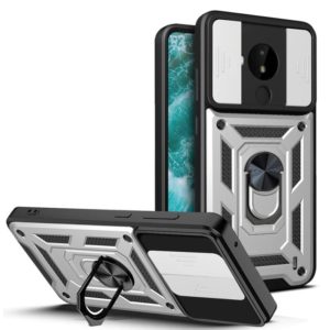 For Nokia C30 Sliding Camera Cover Design TPU+PC Phone Case(Silver) (OEM)