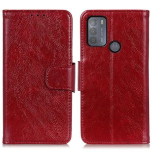For Motorola Moto G50 Nappa Texture Horizontal Flip Leather Case with Holder & Card Slots & Wallet(Red) (OEM)
