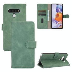 For LG Stylo 6 Solid Color Skin Feel Magnetic Buckle Horizontal Flip Calf Texture PU Leather Case with Holder & Card Slots & Wallet(Green) (OEM)