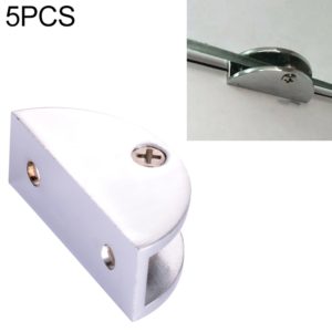 Zinc Alloy Bright Fixed Bracket Connection Semicircle Glass Fixing Clamp, Size: L (OEM)
