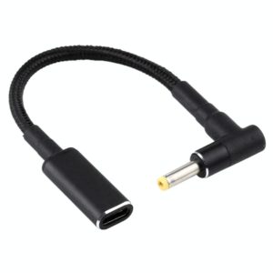 4.0 x 1.7mm Elbow to USB-C / Type-C Adapter Nylon Braid Cable (OEM)