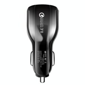 2 PCS QC3.0+3.1A Car Charger Dual USB 6A Halo Wine Bottle Fast Charge Car Charger(Elegant Black) (OEM)