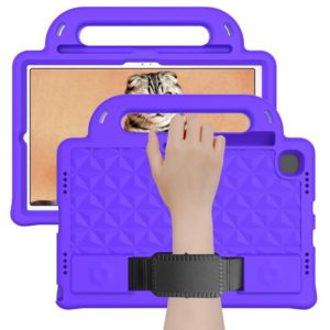 For Galaxy Tab A8 10.5(2021) X200/X205 Diamond EVA Shockproof Case with Holder & Strap(Purple) (OEM)