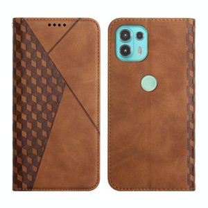 For Motorola Edge 20 Lite Skin Feel Magnetic Leather Phone Case(Brown) (OEM)