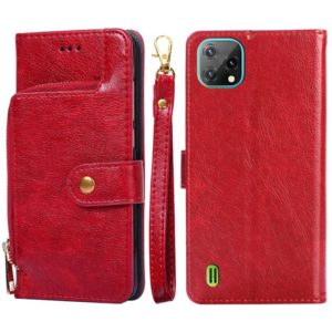 For Blackview A55 Zipper Bag Leather Phone Case(Red) (OEM)