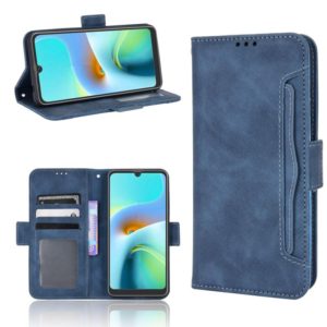For Blackview A50 Skin Feel Calf Pattern Leather Phone Case(Blue) (OEM)