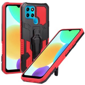 For Infinix Smart 6 Armor Warrior Shockproof PC + TPU Phone Case(Red) (OEM)