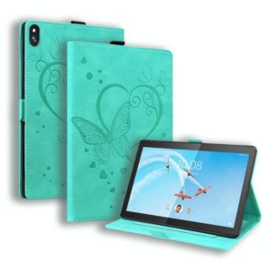 For Lenovo Tab M10 10.1 inch Love Butterfly Pattern Horizontal Flip Leather Case with Holder(Green) (OEM)