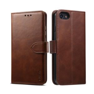 For iPhone 8 / 7 GUSSIM Magnetic Horizontal Flip Leather Case with Holder & Card Slots & & Wallet(Brown) (GUSSIM) (OEM)