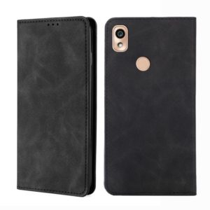 For Kyocera KY-51B Skin Feel Magnetic Horizontal Flip Leather Phone Case(Black) (OEM)