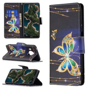For Nokia X10 / X20 Colored Drawing Pattern Horizontal Flip Leather Case with Holder & Card Slots & Wallet(Big Butterfly) (OEM)