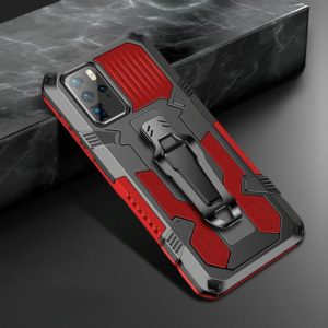 For Huawei P40 Machine Armor Warrior Shockproof PC + TPU Protective Case(Red) (OEM)