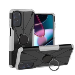 For Motorola Moto G Stylus 2022 Armor Bear Shockproof PC + TPU Phone Case with Ring(White) (OEM)