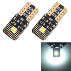 2 PCS T10 / W5W / 168 / 194 DC12V / 1.3W / 6000K / 110LM 2LEDs SMD-3030 Car Clearance Light, with Decoder (White Blue) (OEM)