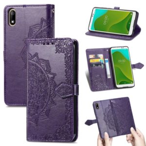 For Wiko Jerry 4 Mandala Flower Embossed Horizontal Flip Leather Case with Holder & Three Card Slots & Wallet & Lanyard(Purple) (OEM)