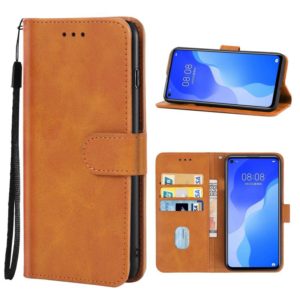 Leather Phone Case For Huawei nova 7 SE 5G Youth(Brown) (OEM)