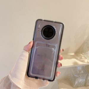 For Huawei Mate 30 Transparent Card Slot TPU Phone Case(Black) (OEM)