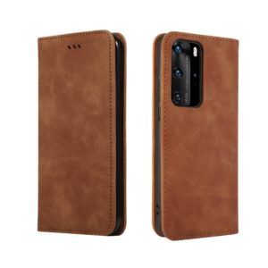 For Huawei P40 Pro Retro Skin Feel Business Magnetic Horizontal Flip Leather Case(Brown) (OEM)
