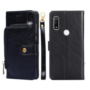 For Fujitsu ARROWS WE/F-51B Zipper Bag Leather Phone Case(Black) (OEM)