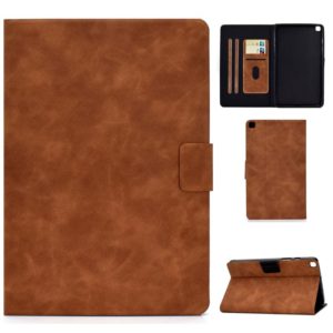 For Samsung Galaxy Tab A 8.0 (2019) T290/T295 Cowhide Texture Horizontal Flip Leather Case with Holder & Card Slots(Brown) (OEM)
