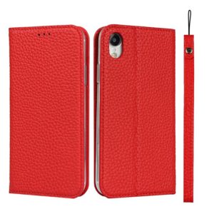For iPhone XR Litchi Genuine Leather Phone Case(Red) (OEM)