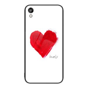 For Honor Play 3e Colorful Painted Glass Phone Case(Love) (OEM)
