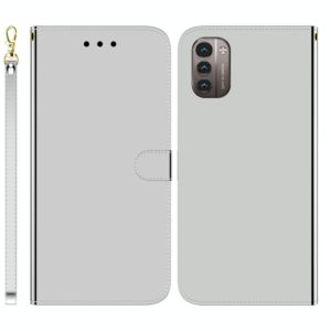 For Nokia G11 / G21 Imitated Mirror Surface Horizontal Flip Leather Phone Case(Silver) (OEM)
