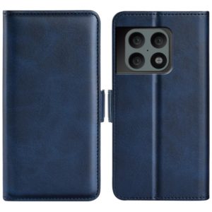 For OnePlus 10 Pro 5G Dual-side Magnetic Buckle Horizontal Flip Leather Case with Holder & Card Slots & Wallet(Dark Blue) (OEM)