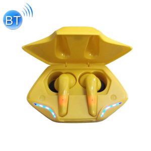 TWS-G11 Bluetooth 5.0 Low Latency TWS Stereo Gaming Earphone with Cool LED(Yellow) (OEM)