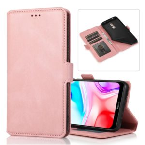 For Xiaomi Redmi 8 Retro Magnetic Closing Clasp Horizontal Flip Leather Case with Holder & Card Slots & Photo Frame & Wallet(Rose Gold) (OEM)
