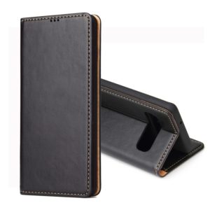 Dermis Texture PU Horizontal Flip Leather Case for Galaxy S10 Plus, with Holder & Card Slots & Wallet(Black) (OEM)