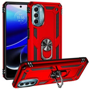 For Motorola Moto G 5G 2022 Shockproof TPU + PC Holder Phone Case(Red) (OEM)