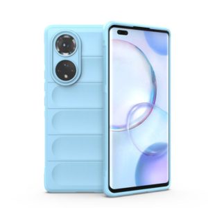 For Huawei Nova 9 Pro/Honor 50 Pro Magic Shield TPU + Flannel Phone Case(Light Blue) (OEM)