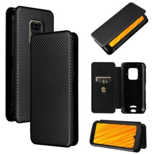 For Doogee S59 / S59 Pro Carbon Fiber Texture Horizontal Flip TPU + PC + PU Leather Case with Card Slot(Black) (OEM)