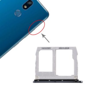 SIM Card Tray + Micro SD Card Tray for LG K40 / K12 Plus / X4 (2019) / X420EM / X420BMW / X420HM / X420 / X420N (Silver) (OEM)
