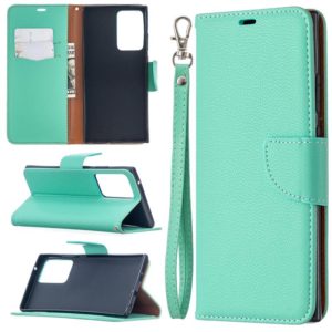 For Samsung Galaxy Note20 Ultra Litchi Texture Pure Color Horizontal Flip Leather Case with Holder & Card Slots & Wallet & Lanyard(Green) (OEM)