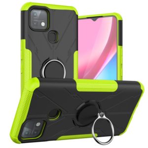 For Infinix Hot 10i Armor Bear Shockproof PC + TPU Protective Case with Ring Holder(Green) (OEM)