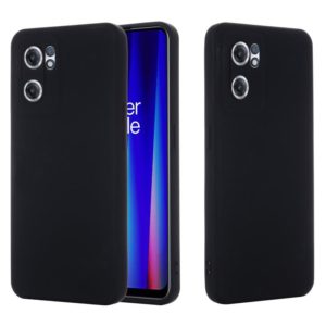For OnePlus Nord CE 2 5G Pure Color Liquid Silicone Shockproof Full Coverage Phone Case(Black) (OEM)