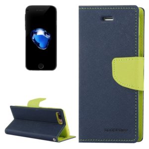 GOOSPERY FANCY DIARY for iPhone 8 Plus & 7 Plus Cross Texture Horizontal Flip Leather Case with Card Slots & Wallet & Holder(navy) (GOOSPERY) (OEM)