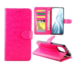 For Xiaomi Mi 11 Crazy Horse Texture Leather Horizontal Flip Protective Case with Holder & Card Slots & Wallet & Photo Frame(Rose Red) (OEM)