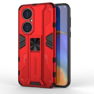 For Huawei P50 Supersonic PC + TPU Shock-proof Protective Case with Holder(Red) (OEM)