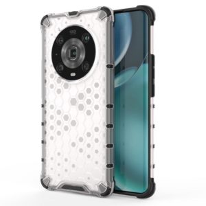 For Honor Magic4 Pro Shockproof Honeycomb PC + TPU Phone Case(White) (OEM)
