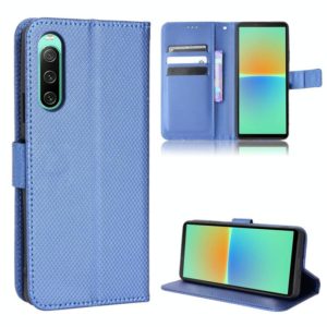 For Sony Xperia 10 IV Diamond Texture Leather Phone Case(Blue) (OEM)